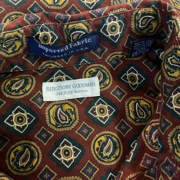 Bergdorf Goodman Men's Vintage Button Down Sport Shirt - Size Large - Picture 4 of 4